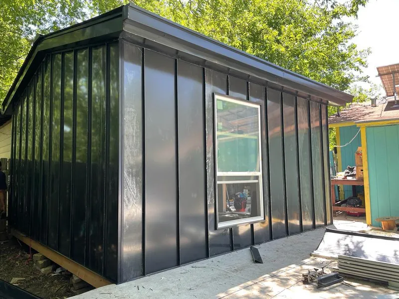 Black standing seam metal wall panels for Metal Roof Installation in Carlisle